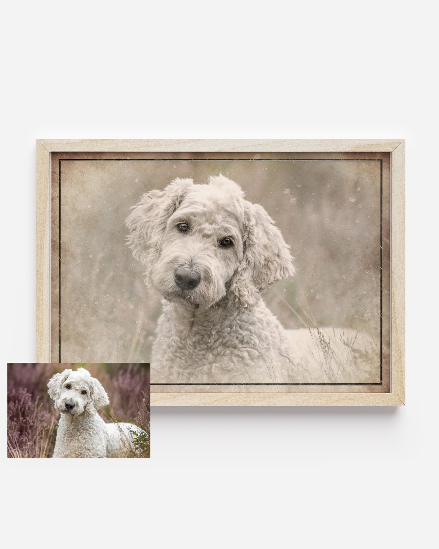 Haustier-Portrait als Digitales Vintage- Gemälde, individuell angefertigt! Perfekte Erinnerung an deinen Liebling horizontal